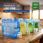 Refrigerator Water Dispenser 1.1 Gallon – Leak-Proof Slim Fridge Water Container with Spigot – BPA-Free Refillable Water Jug (Dark Blue)