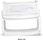 SnuzPod4, Bassinet Bedside Sleeper - Comfortable Baby Crib and Bed, 3D Breathable Mattress, Fits Bed with Adjustable Max. Height of 28.5”, Machine Washable Mesh Liner (White)