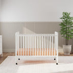 DaVinci Jenny Lind 3-in-1 Convertible Crib in White, Removable Wheels, Greenguard Gold (Mattress Not Included)