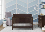 Delta Children Campbell 6-in-1 Convertible Crib - Greenguard Gold Certified, Walnut Espresso