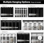 RAIN CITY Black Blackout Curtains Back Tab 2 Panels 70x90