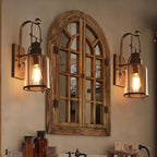 Window Mirrors for Wall Decor -Arched Wall Mirror Farmhouse Wall Decor Wood Frame Decorative Wall Mirrors Like Window for Bedroom, Living Room, Entrance, Dining Room