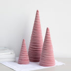 Your Heart's Content Blush Velvet Trees Set of 3, Elegant Mantel Accent, Teen Girl Coquette Room Decor, Handcrafted Gift for, Valentine Tablescape, Cozy (Blush)