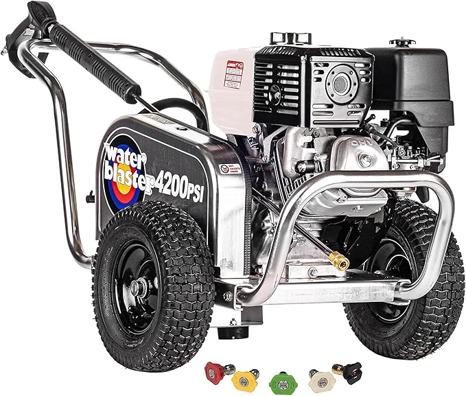 Simpson Cleaning 4200 PSI Gas Pressure Washer, 4.0 GPM Power Washer for Commercial Use, Honda Engine, 50-Foot Hose, Aluminum Water Blaster, 49-State (ALWB60828)