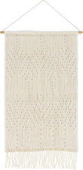 Mark&Day Wall Art, Schlublberg Modern Farmhouse Ivory Macrame Tapestry Wall Hanging for Living Room, Bedroom, Office or Kitchen (36"H x 24"W)