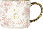 Sweet Water Decor You Got This Gold Handle Coffee Mugs - 17oz Cute Coffee Mugs for Hot & Cold Drinks - Spring Home Decor and Gift - Ideal Tea & Espresso Cups