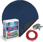 Winter Swimming Pool Cover for 18 ft Aboveground Round Pool Size, Secure Choice Series, Solid Material, Color - Cobalt Blue, Pool Cover Choice 2718-4CHOICE
