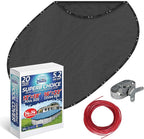Winter Swimming Pool Cover for 12 ft x 18 ft Aboveground Oval Pool Size, Superb Choice Series, Solid Material, Color - Iron Gray, Pool Cover Choice 511218-4CHOICE