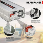 Tundra M Series - Truck Power Inverter - Modified Sine Wave 1500W / 12 Volts DC to 120 Volts AC - M1500