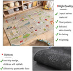 kid rug carpet playmat for toy cars and trains,road traffic kids play area rug,city Life town play Mat for Playroom Bedroom Boys,Children's Educational Fun Throw Rug with Rubber Backing 31X63IN