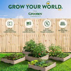 Greenes Fence Original Pine Raised Garden Bed, 80 Sq. Ft. 12' x 12' x 10.5-14" - Made in USA with American Pine