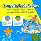 Taylor Toy Kiddie Pool, Splash Pool, Toddler Pool, Kids Pool, Easy Setup, Foldable, Ball Pit, Portable, Water Play, Non-Inflatable, 59 Gallon