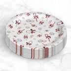Papyrus Disposable Tabletop Plates Set - Elegant and Sturdy Plates for Any Occasion, Peppermint Candy Cane, Dinnerware Set