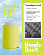 PartyPrints 1000 Pack Marigold Blank Can Cooler Sleeves, Customizable Bulk Can Coolers, Extra-Thick Collapsible Drink Insulator Sleeve, Beer Can Coolers for Party Beverages