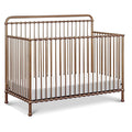 NAMESAKE Winston 4-in-1 Convertible Metal Crib in Vintage Gold, Greenguard Gold Certified