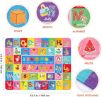 IMIKEYA Play Rugs Playroom Mat with Colorful Pattern, Playtime Collection ABC Alphabet, Seasons, Months, Fruit and Shapes Playmat Educational Rug for Kids Playroom Bedroom, 55 x 43.3 Inch