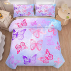 Tailor Shop Butterfly Comforter Sets King Size,Purple Butterfly Bedding Sets for Girls Kids Teens with 2 Pillowcase…