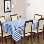 Urban Villa Tablecloth Cotton Rectangle 60x84(6-8 Seats) Blue White
