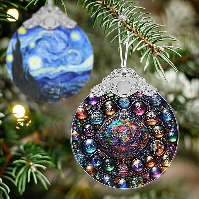 Alchemy Stained Glass Ornament - Christmas Ornament - Christmas Decorations for Tree - Holiday Present Ideas - Gift Exchange
