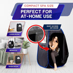 TopMaster Foldable Steam Sauna, Portable Steam Sauna for Home, Sauna Tent, Sauna Box Portable, Indoor Portable Sauna with Foldable Chair, Remote Controller - 3L 1100W Steam Generator Black