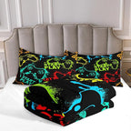 Kids Comforter Bedding Set Twin Size, 3 Piece Super Soft Breathable Print Kids Bedding Sets for Boys, Machine Washable Durable Comforter Set with Comforter and 2 Pillowcases (Twin, GamePad)