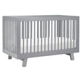 Babyletto Hudson 3-in-1 Convertible Crib with Toddler Bed Conversion Kit in Grey, Greenguard Gold Certified