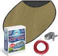 Winter Swimming Pool Cover for 12 ft x 24 ft Aboveground Oval Pool Size, Superb Choice Series, Solid Material, Color - Camel, Pool Cover Choice 311224-4CHOICE