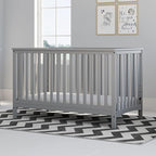 Storkcraft Hillcrest 4-in-1 Convertible Crib (Pebble Gray) - Converts to Daybed, Toddler Bed, and Full-Size Bed, Fits Standard Full-Size Crib Mattress, Adjustable Mattress Support Base