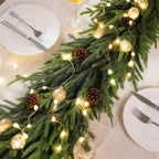 Artificial Norfolk Pine Garland - Faux Christmas Garland Fake Green Garland for Fireplace,Table, Stairs, Mantle, Window,Indoor Outdoor,Home,Holiday Decor (2 PCS,6 FT)