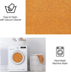 Area Rugs for Bedroom Living Room, 6x9 Orange Super Soft Comfy Thickened Memory-Foam Indoor Carpets, Modern Aesthetic Minimalist Carpet for Boys Girls Adults Apartment Nursery Home Décor