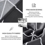 Black & White Comforter Bed in a Bag Queen for Kids Adults, 3Pcs Reversible Geometric Bedding Set with 2 Pillow Shams for All Seasons (Queen,90x90inches)