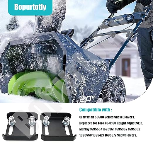 Set of 2 Snow Blower Skid Shoe Kit 1740718HMA, 1740718AYP, 780061MA for Murray Craftsman Two Stage Snow Throwers Replacement Part