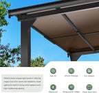 Gazebo, Wall Mounted Gazebos on Clearance, Outdoor Lean to Gazebo Awnings for Patio, Deck, Porch, Backyard (8 x 10)