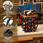 X-cosrack Countertop Wine Rack with Wooden Tabletop (14 Bottles)