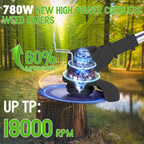 Weed Wacker Cordless Adjustable Weed Eaters 3 in 1 Electric String Trimmer Lawn with Two Battery with Charger Comes with Multiple Blades for Yard,Green,Garden(Black)