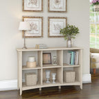 Bush Furniture Salinas 6 Cube Organizer in Antique White