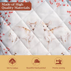 Maison d' Hermine Pot Holders 100% Cotton Potholders (8" x 8", Pack of 1) | Heat Resistant Hot Pads with Loop BBQ Cooking Baking Kitchen Handling Hot Pans Thanksgiving Christmas - Fairy Tale Forest