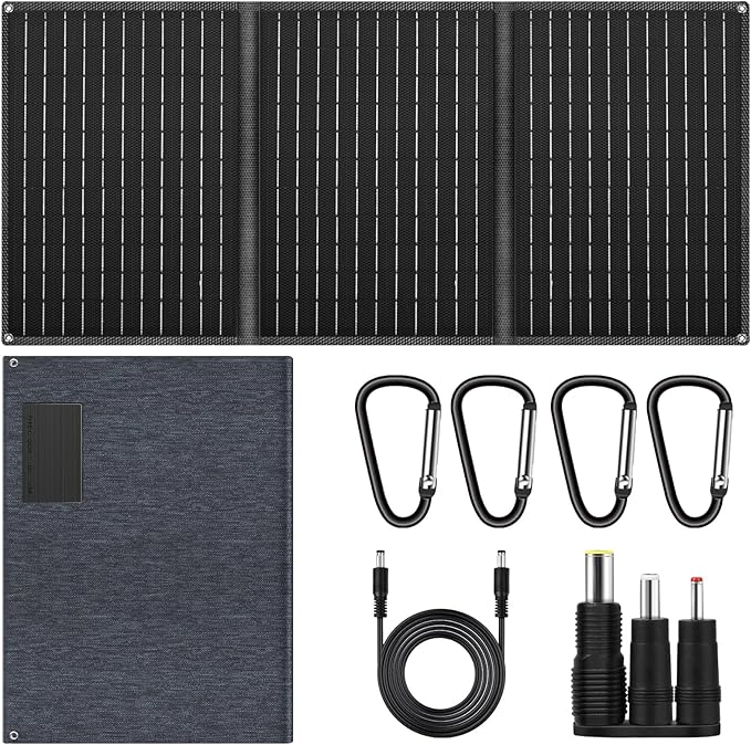 30W 100W 200W 400W Solar Panel,Portable Foldable Solar Panel Kit,Black with Carrying Case (30W)