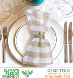 Urban Villa Cloth Napkins Cotton 20x20 (Set of 6) Taupe