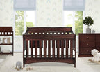 Delta Children Bentley 4-in-1 Convertible Crib and Eclipse Changing Table Bundle, Black Cherry