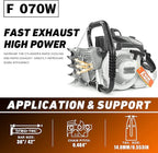 FARMMAC F070W Gas Chainsaw with 36 Inch Alloy Solid Bar, 105cc 2-Cycle Gasoline Power Chain Saws, 4.8KW 6.5HP Power Chain Saw for Milling Work, All Parts Compatible with MS070 090 Neotec NS8105