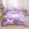 Tailor Shop Butterfly Comforter Sets Twin Size,Purple Pink Butterfly Bedding Sets for Girls Kids Teens with 1 Pillowcase…