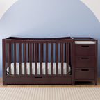 Graco Remi 4-In-1 Convertible Crib & Changer With Drawer (Espresso) – GREENGUARD Gold Certified, Crib And Changing-Table Combo, Includes Changing Pad, Converts To Toddler Bed, Full-Size Bed