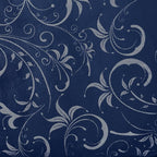 Smiry Rectangle Waterproof Heavy Duty Vinyl Tablecloths, 60 x 120 Inch | Wipeable Washable Floral Embossed Table Cover for Kitchen and Dining Room, Indoor & Outdoor Use, Dark Blue