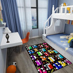 Car Play Mat Kids Rugs for Playroom Car Track Rug Kids Mat Construction Play Mat Car Play Rug Car Carpet for Kids Carpet for Bedroom Truck Rugs for Boys Room,Black 2'5''×4'