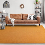Area Rugs for Bedroom Living Room, 4x6 Orange Super Soft Comfy Thickened Memory-Foam Indoor Carpets, Modern Aesthetic Minimalist Carpet for Boys Girls Adults Apartment Nursery Home Décor