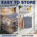 CAKETIME 2 Pack Silicone Dish Drying Mat for Kitchen Counter Waterproof Place mats Sink Protector Stove Top Organizer Appliance Storage Vanity Trays Dryer Rack Drainers Items 15"x11.5" Beige