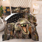 Tailor Shop Dinosaur Boys Comforter Sets Twin Size,Dinosaur Bedding Sets for Kids Teens,Camo Comforter Sets American Flag Comforter Sets with 1 Comforter 1 Pillowcase…