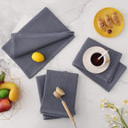 Homaxy 100% Cotton Oversized Waffle Weave Kitchen Towels 8-Pack, Dark Grey | 20 x 28 Inches, Ultra Soft Absorbent Dish Towels, Quick Drying Large Cleaning Towels