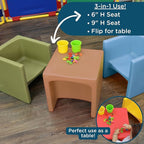 Children's Factory Woodland Set of 4 Cube Chairs